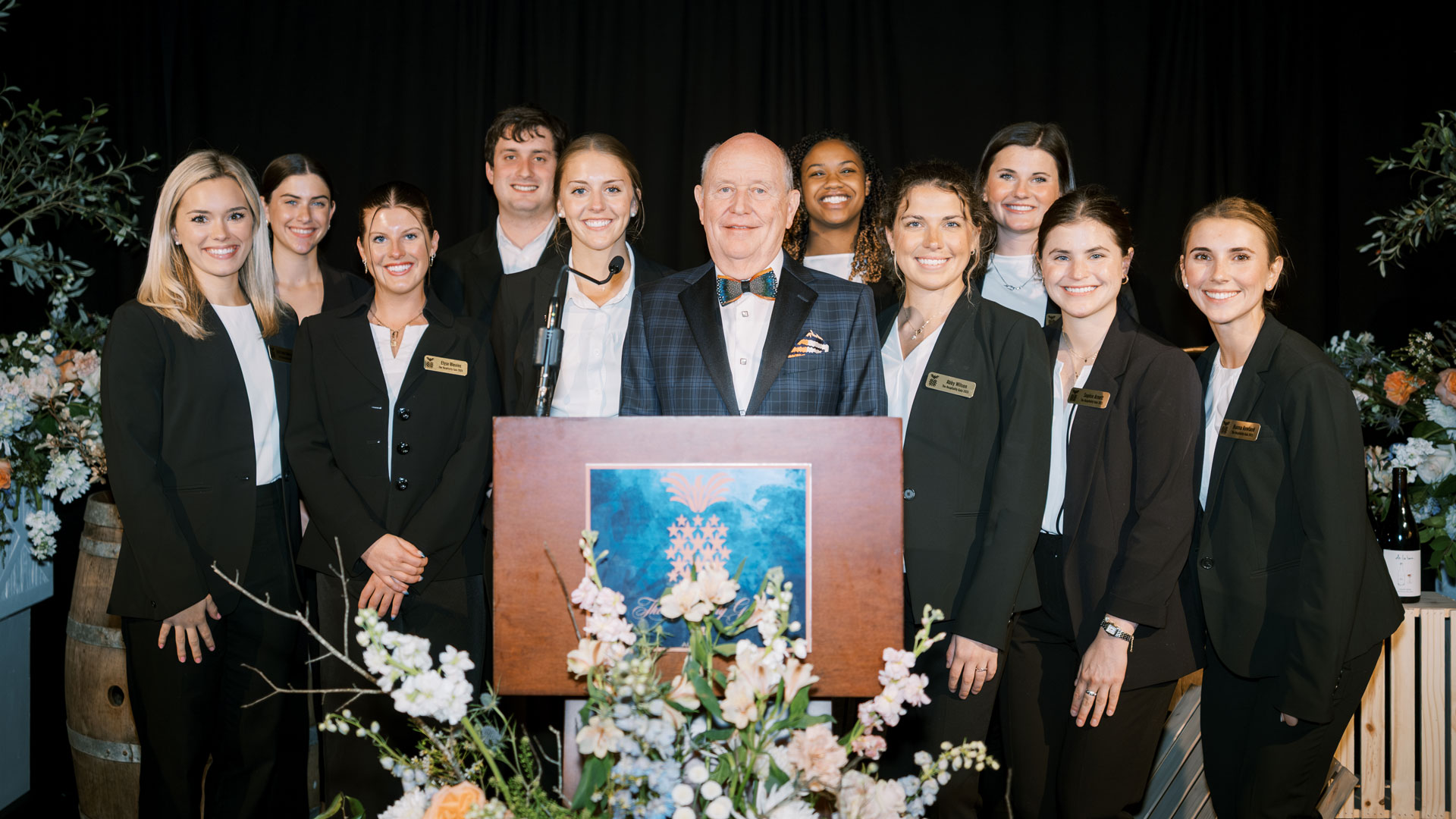 nick and students at podium